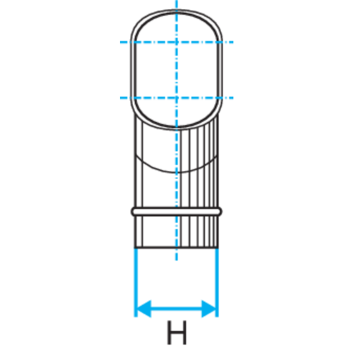 Coude Horizontal Oblong : CHO 30°